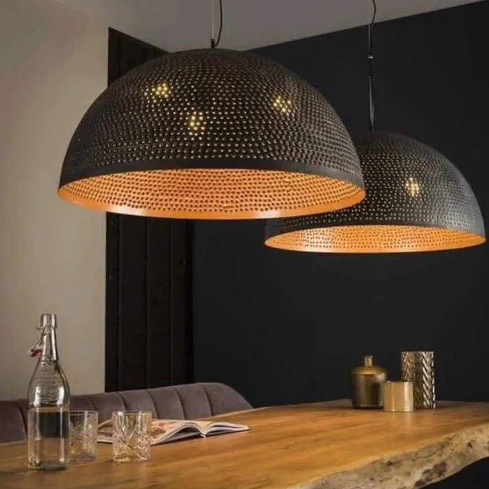 Luminaire Dôme Martelé noir - Réf. 1803